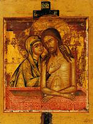 The Icon of Mary lamenting her Son's death