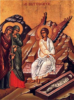 The Icon of the Myrrh-bearing Women at the Empty Tomb