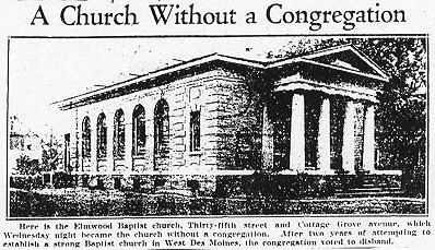 Photo of the Building in 1930 after Elmwood Baptist Church disbanded